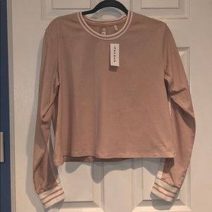 Pastel Pink Cropped Long Sleeve